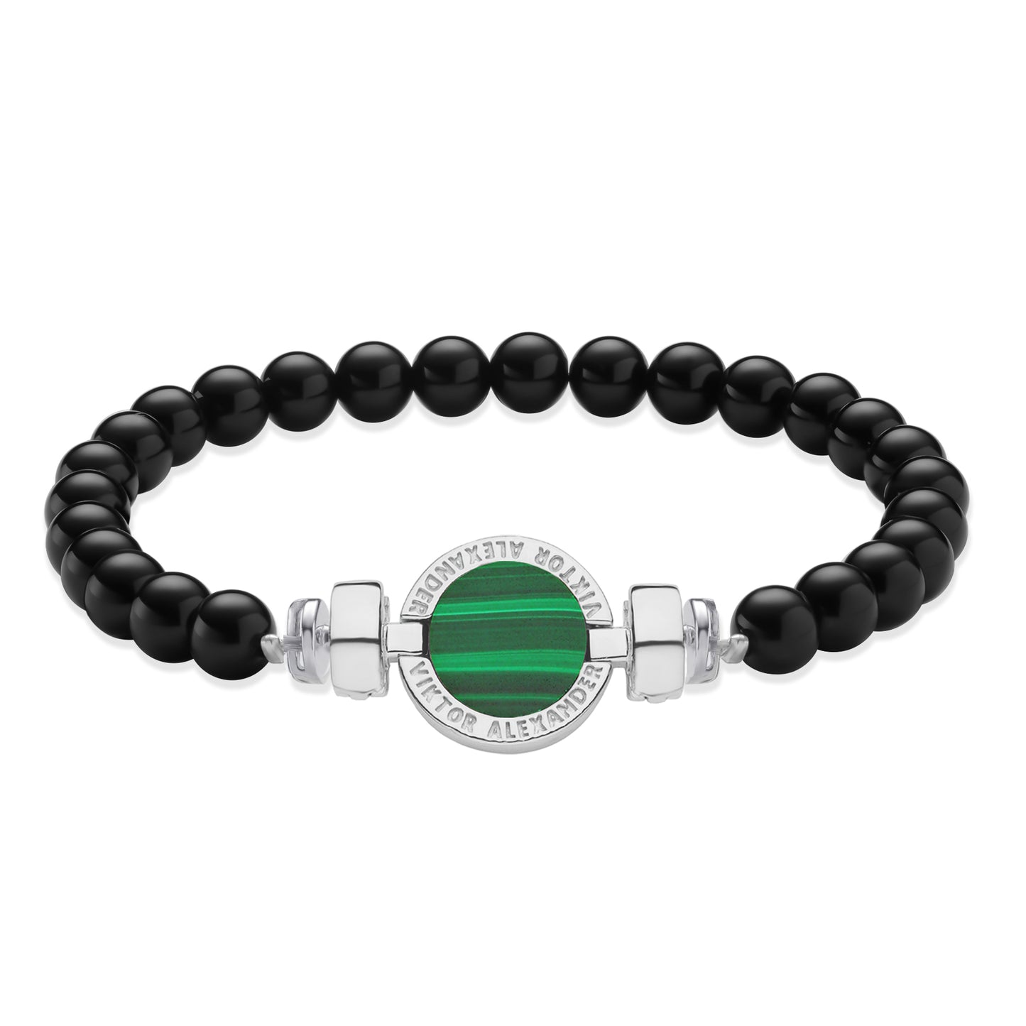 1889 Malachite 925 Silver Gemstone Bracelets