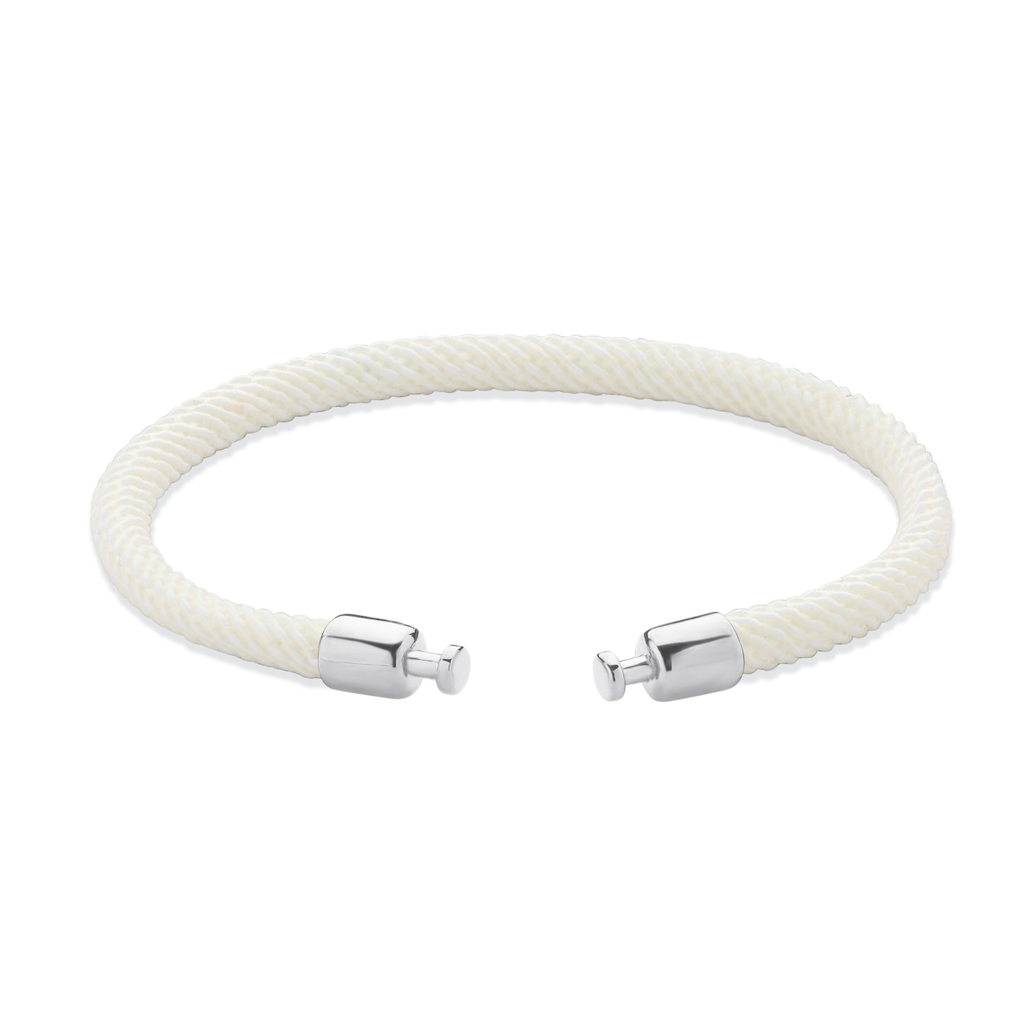 Regalia 4mm White Nylon Strap 925 Silver Link
