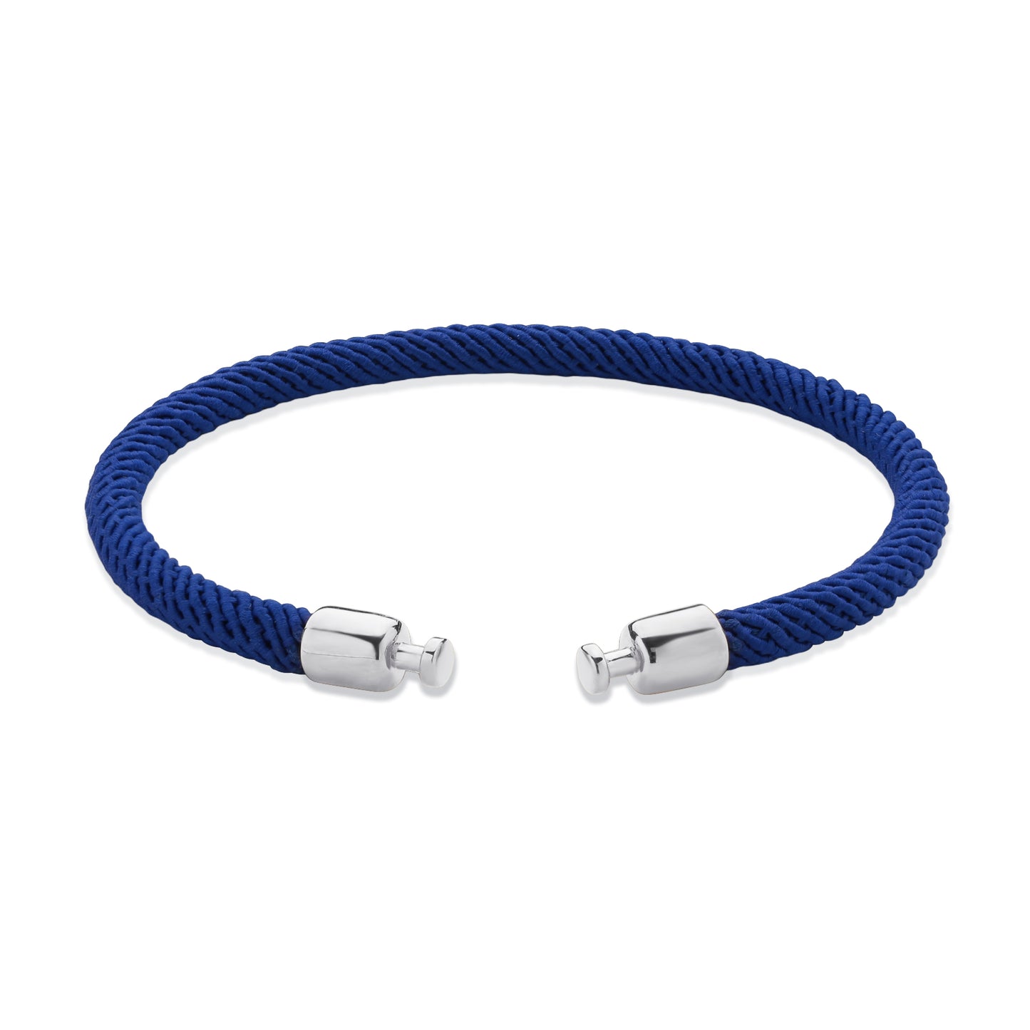 Regalia 4mm Blue Nylon Strap 925 Silver Link