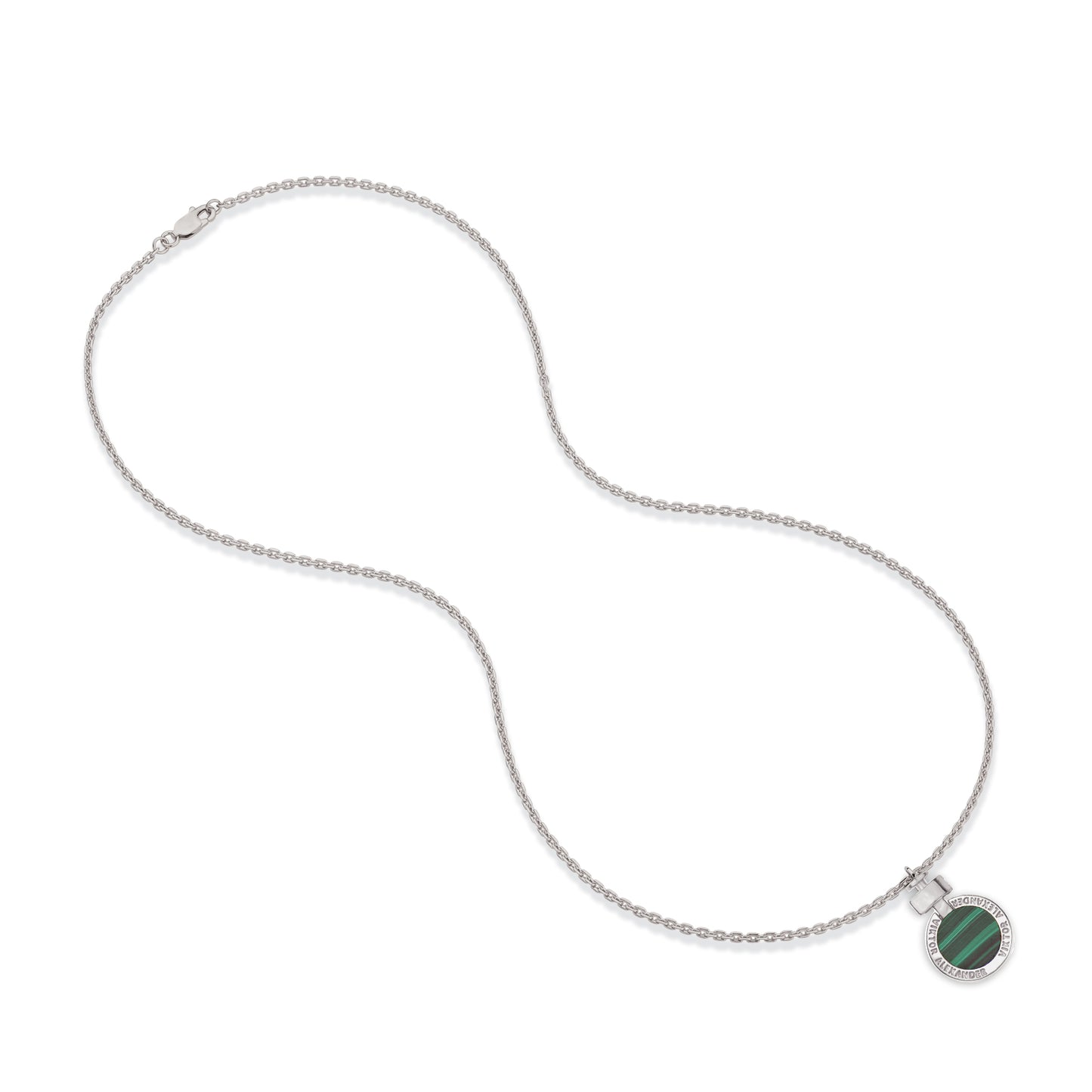 1889 Malachite 925 Silver Necklace