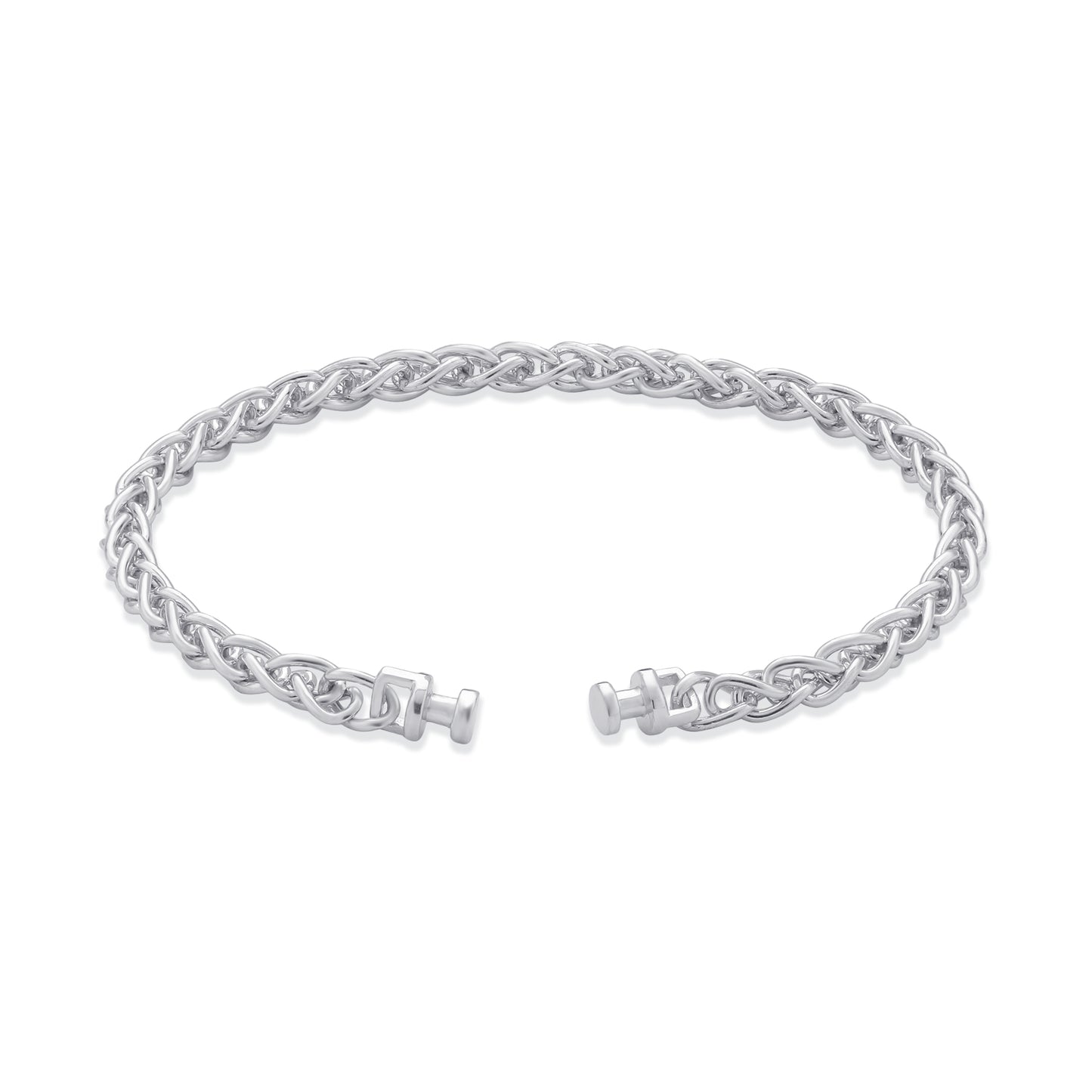 1889 Black Spinel 925 Silver Chain Link Bracelet