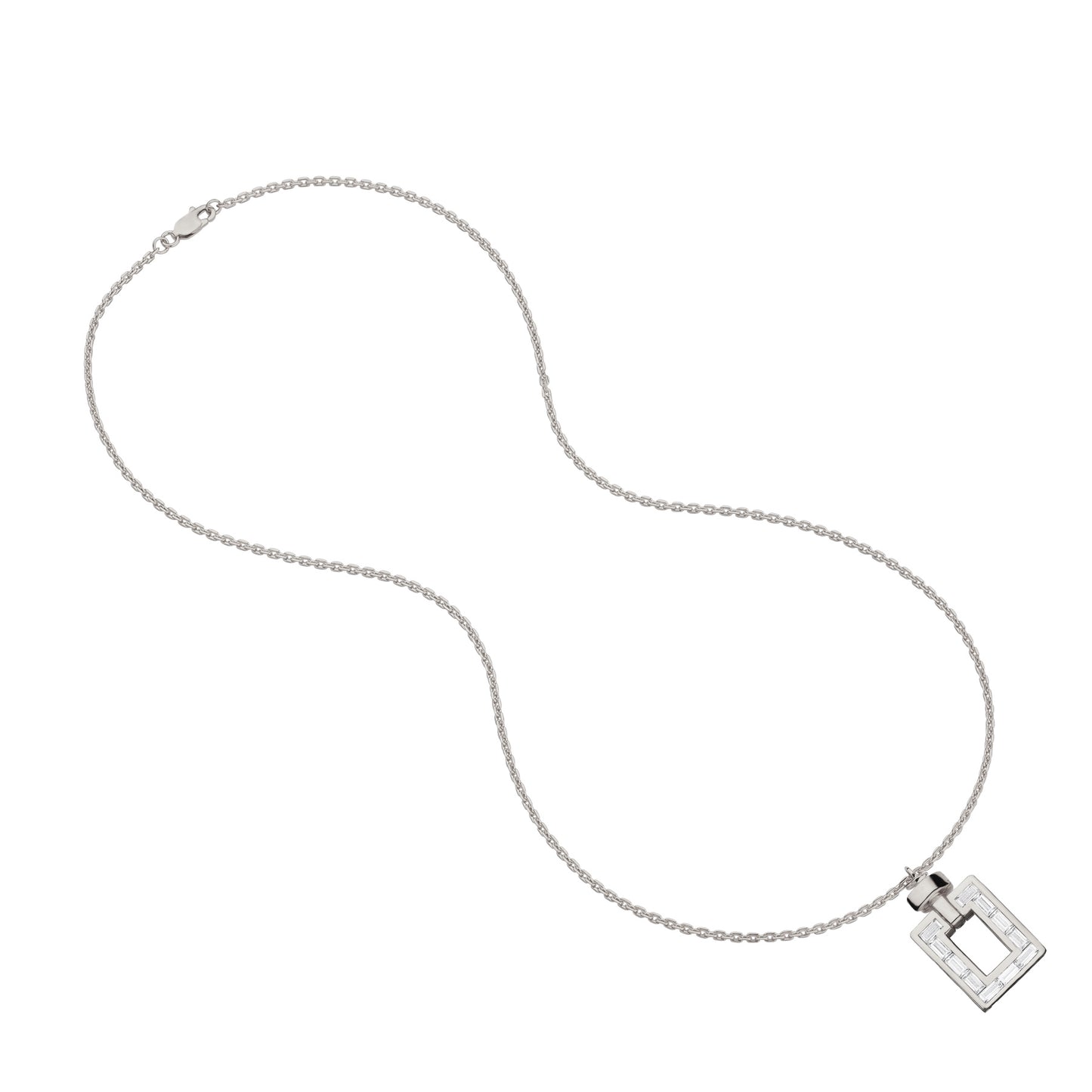 Magnum Opus XL Baguette Diamonds Platinum Pendant & Necklace