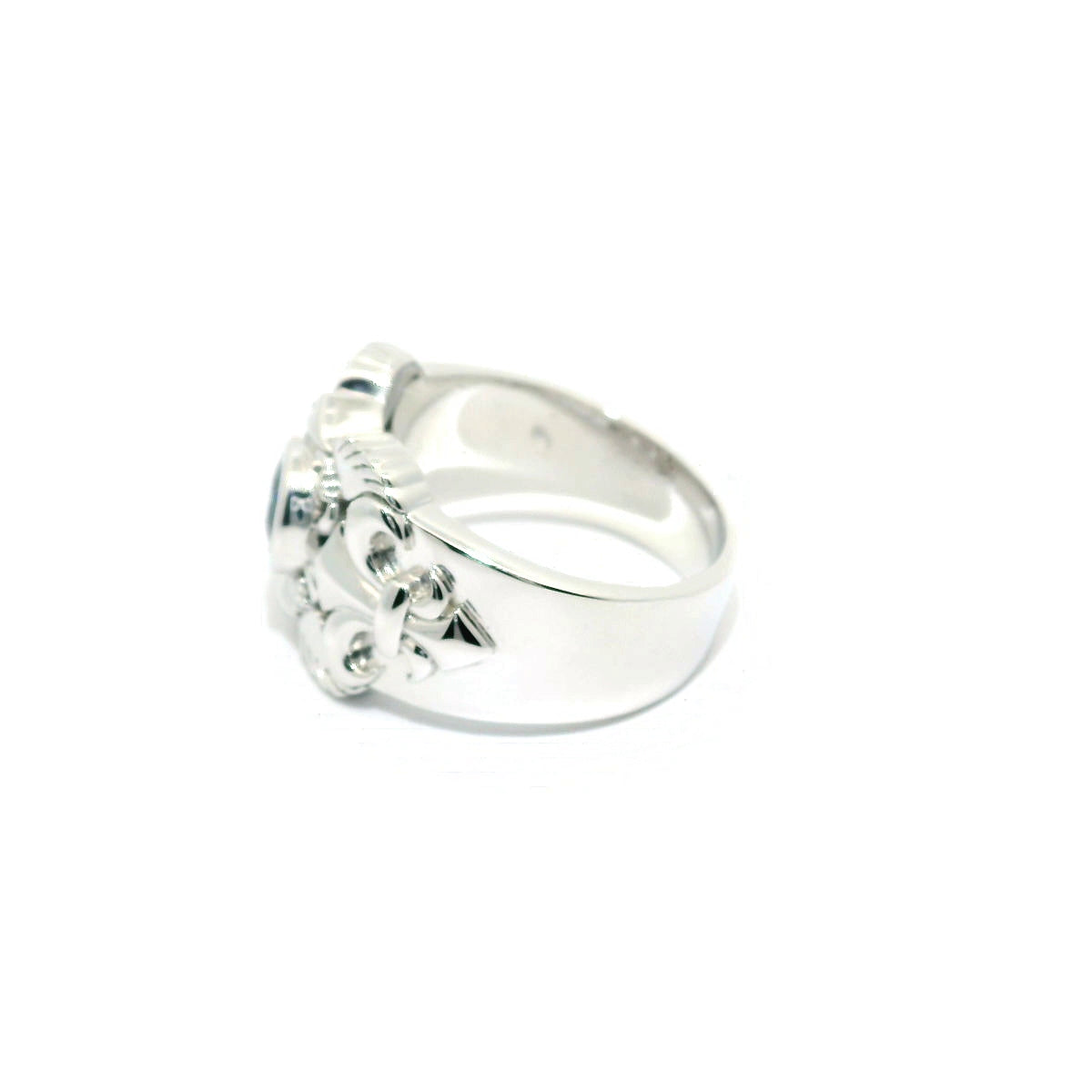 925PT WINDSOR ROUND SAPPHIRE RING