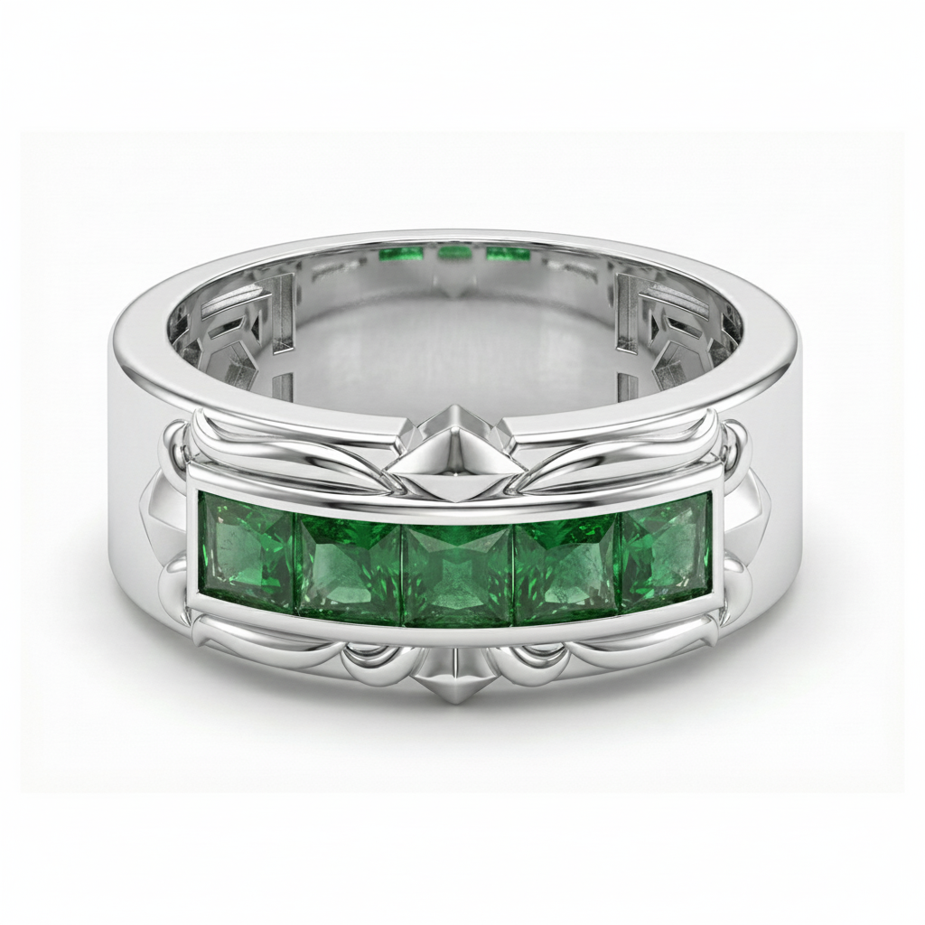 FDF01 Blue Sapphire Platinum PT950 Unisex Ring