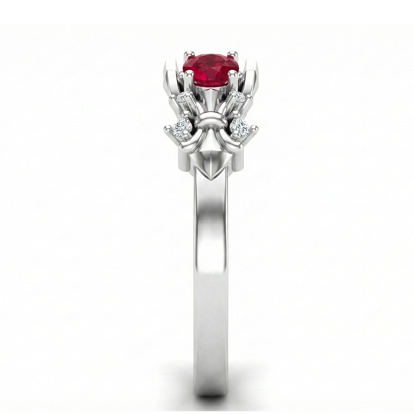 FDF010 Platinum Ruby PT950 Ladies Ring