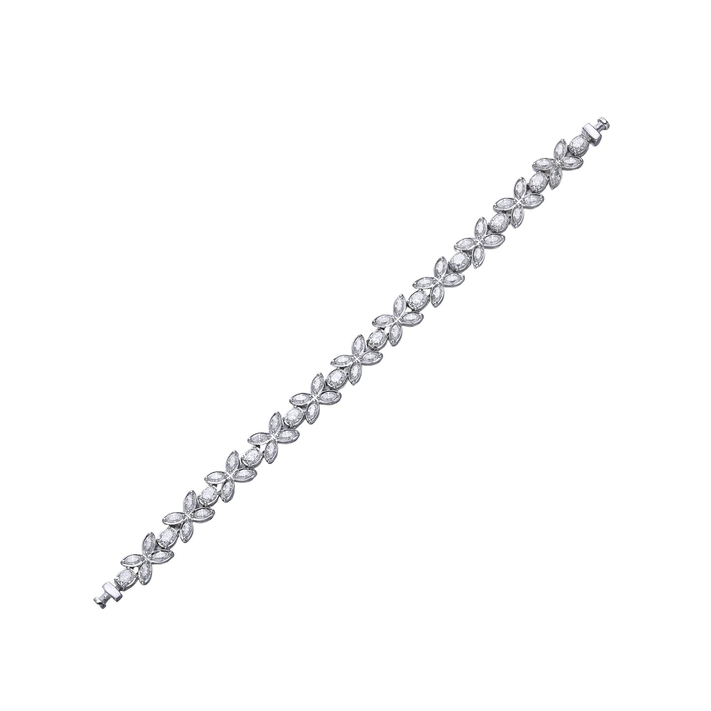 Regalia Platinum PT950 Flora L Diamond Eternity Bracelet