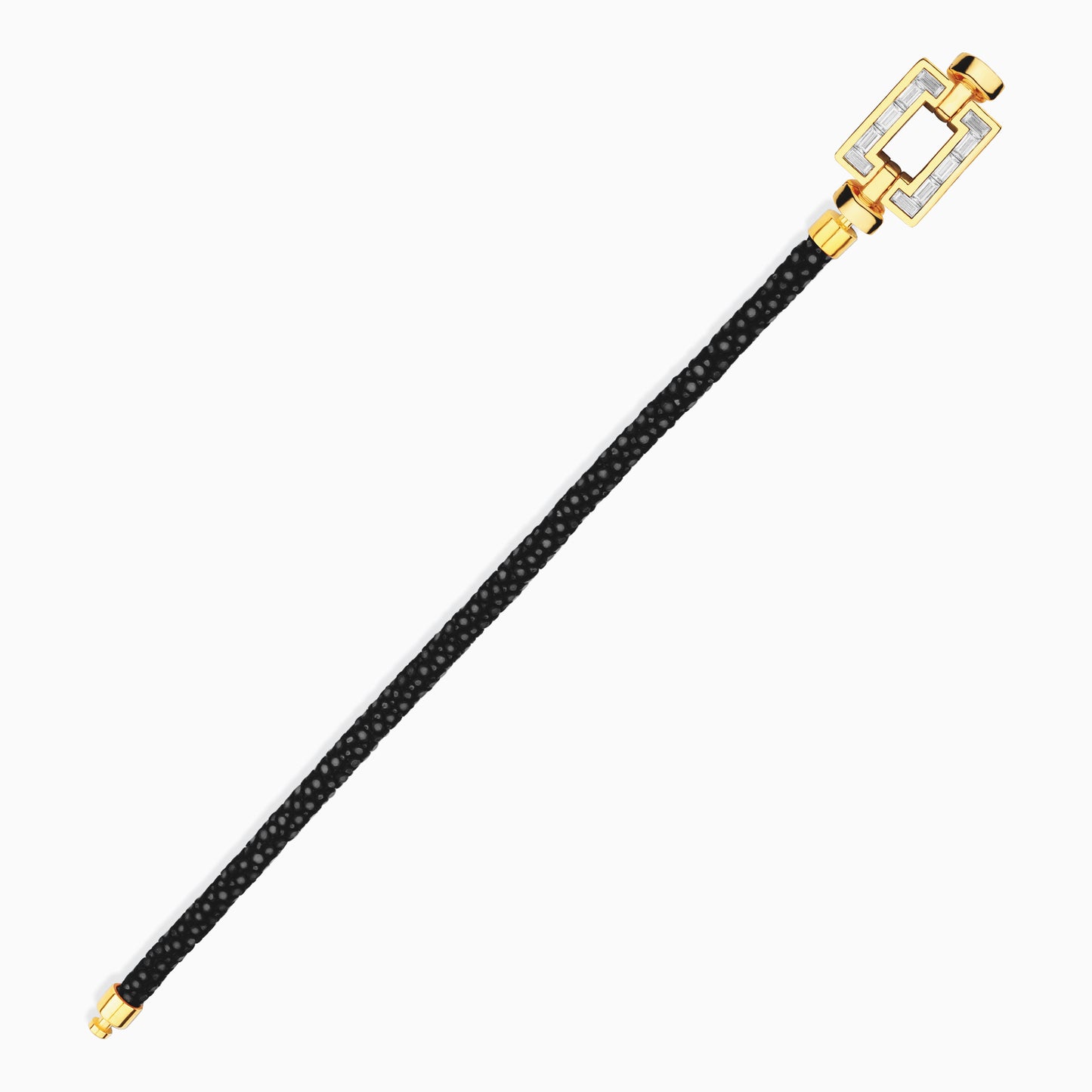 Regalia 18-Carat Gold Opus XL Baguette Diamonds Galuchat Bracelet