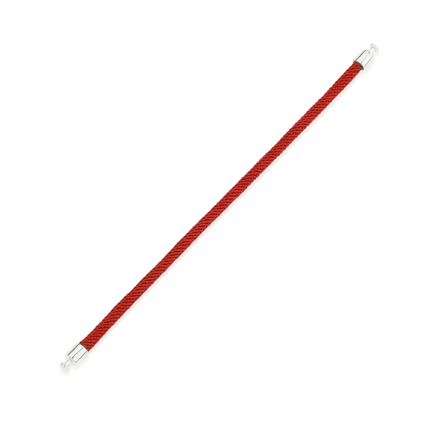 Regalia 4mm Red Nylon Strap 925 Silver Link