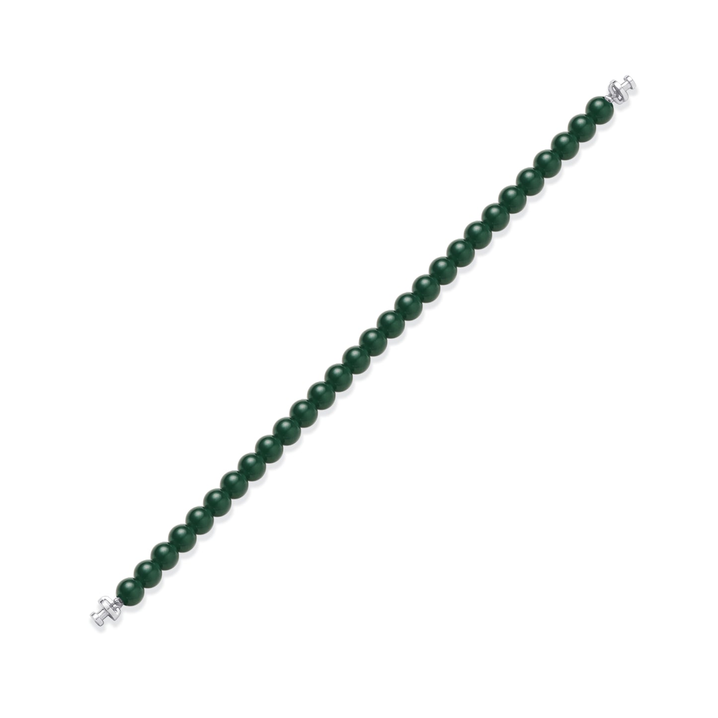 Regalia 6mm Jadeite Bracelet 925 Silver Link