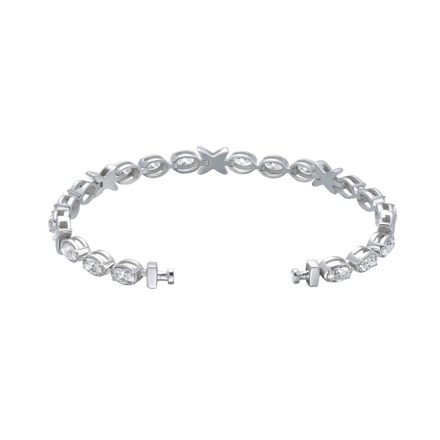 Regalia Platinum PT950 X-O43 Diamond Eternity Bracelet
