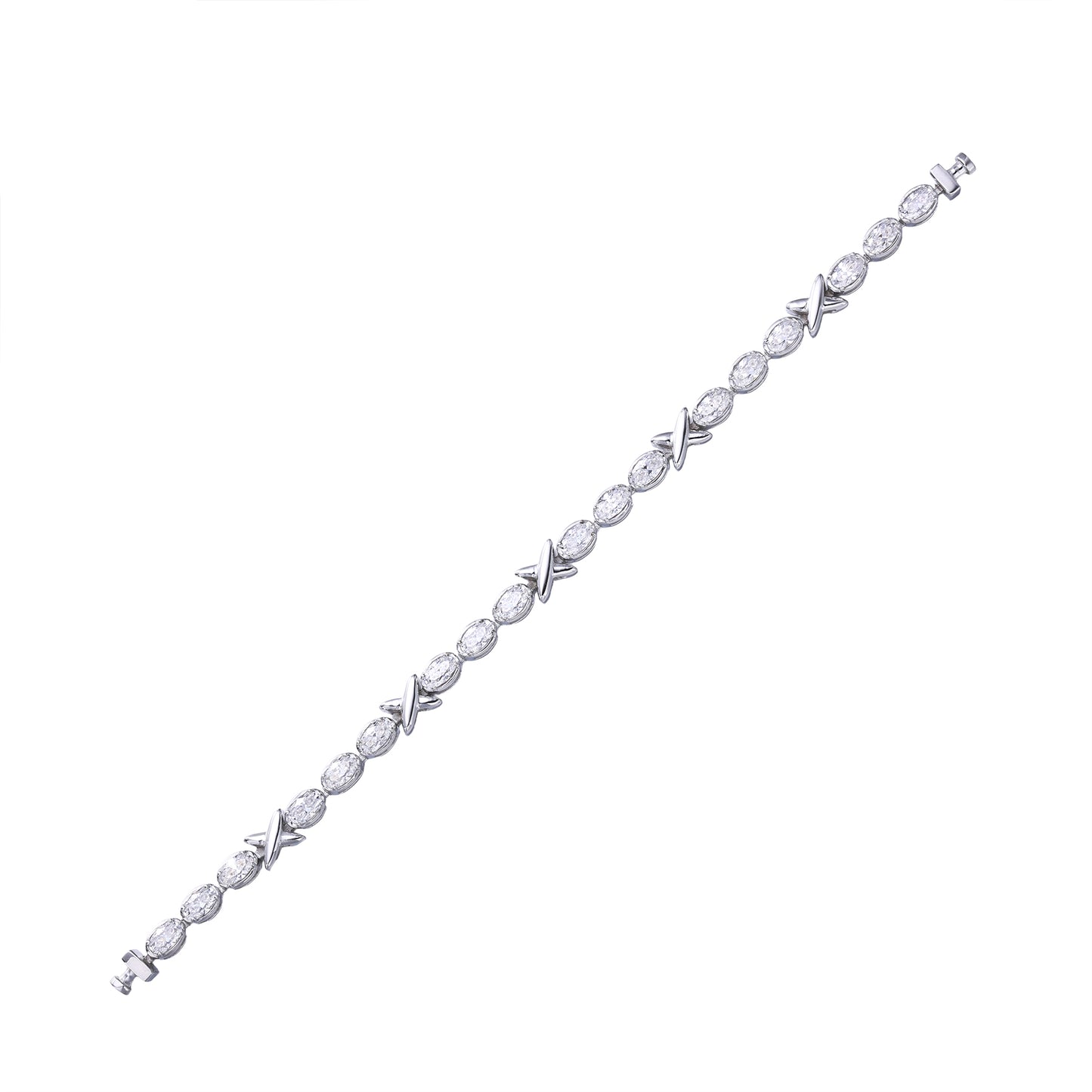 Regalia Platinum PT950 X-O43 Diamond Eternity Bracelet