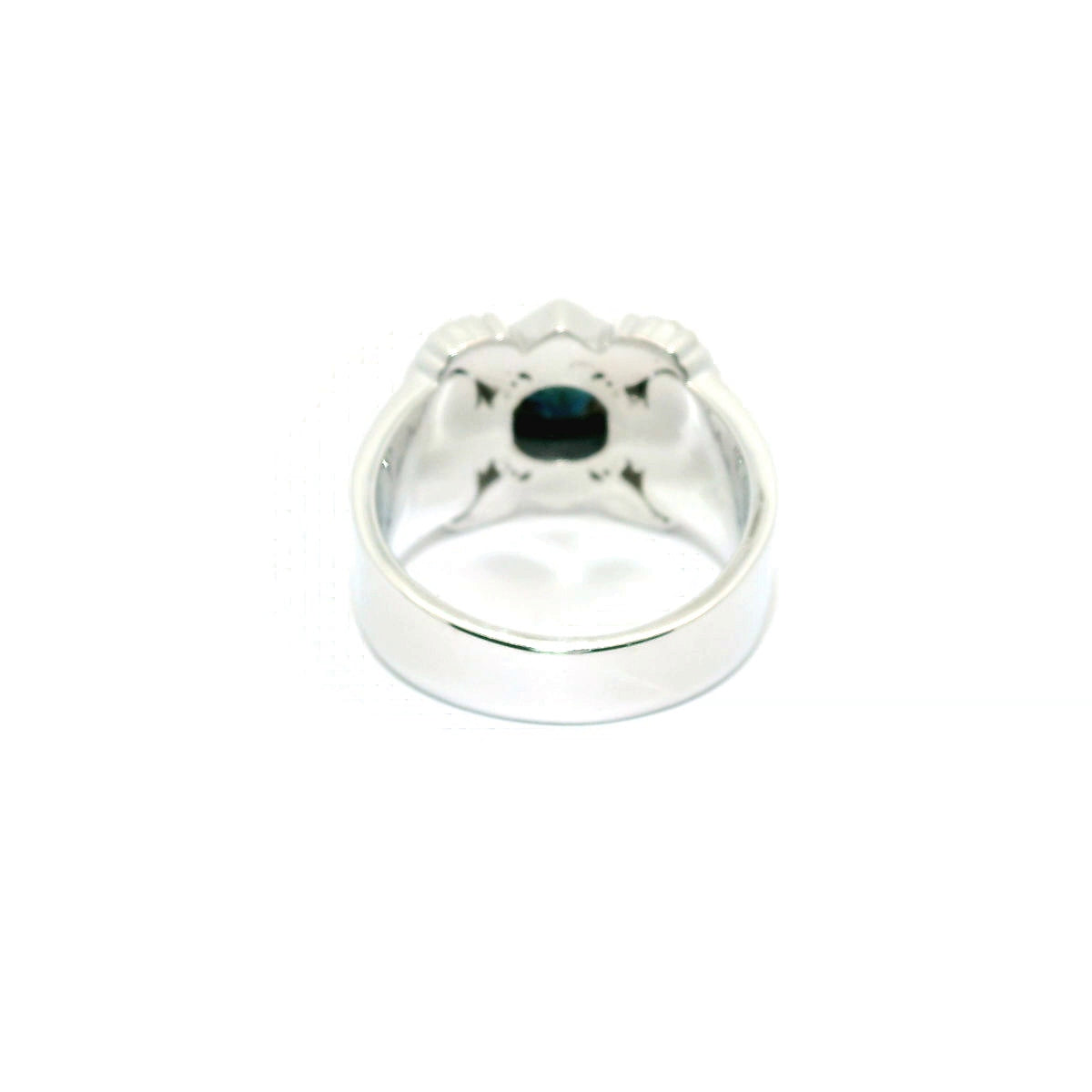 925PT WINDSOR ROUND SAPPHIRE RING