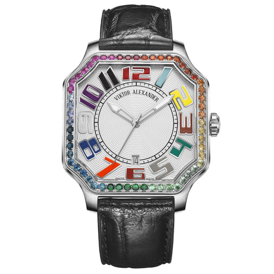 C100 Series Ref. 1150 Swiss Automatic Watch Rainbow Sapphires