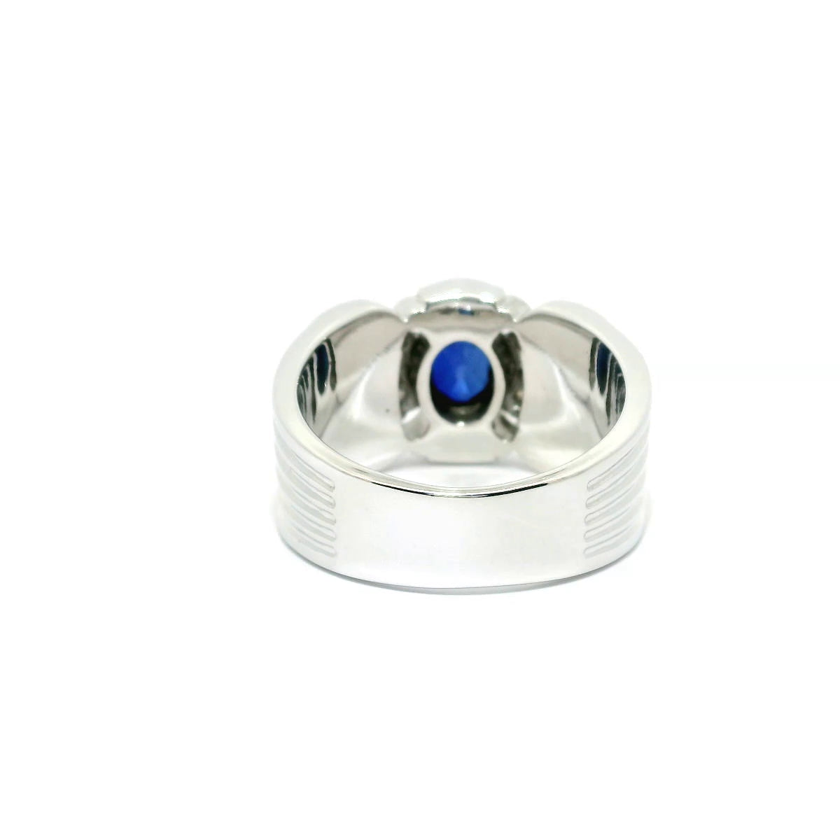 925PT WINDSOR OVAL SAPPHIRE RING