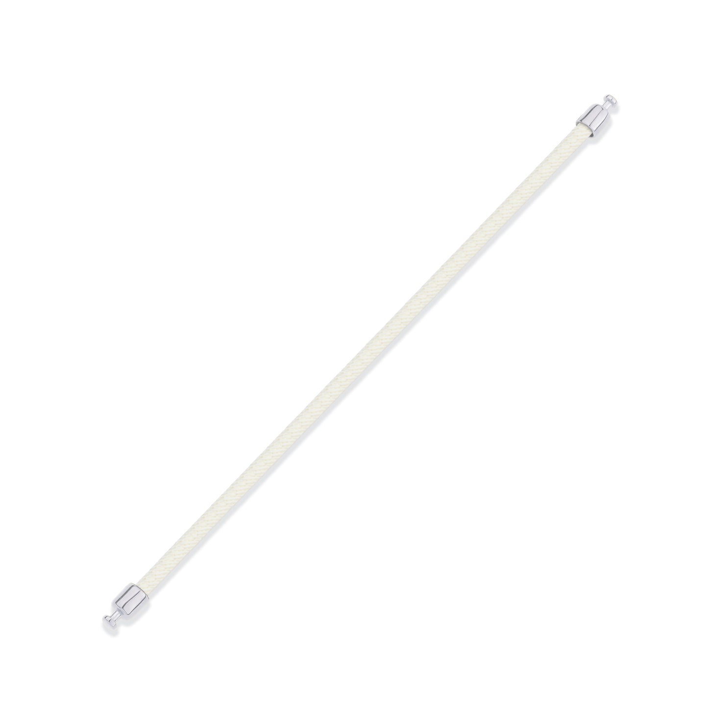 Regalia 4mm White Nylon Strap 925 Silver Link