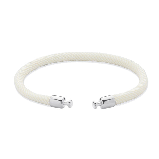 Regalia 4mm White Nylon Strap 925 Silver Link