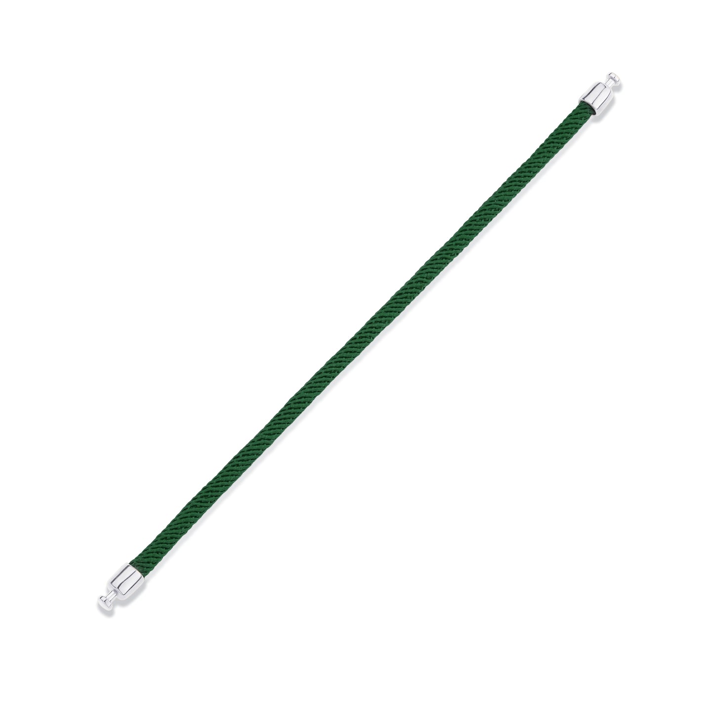 Regalia 4mm Dark Green Nylon Strap 925 Silver Link