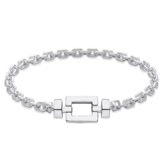 Opus Classic 925 Silver Chain Link Bracelet