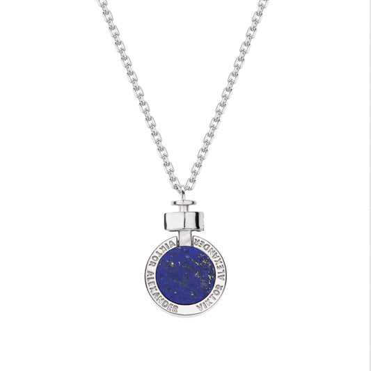 1889 Lapis Lazuli 925 Silver Necklace