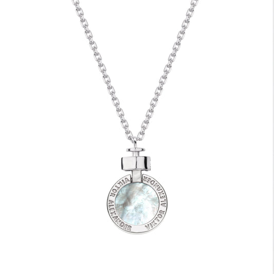 1889 Mother of Pearl 925 Silver Necklace