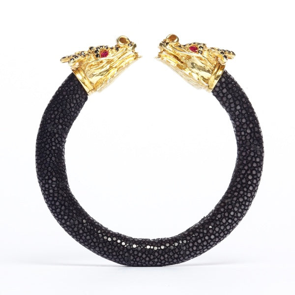 Draco 925 Black Spinel & Ruby Stingray Bracelet