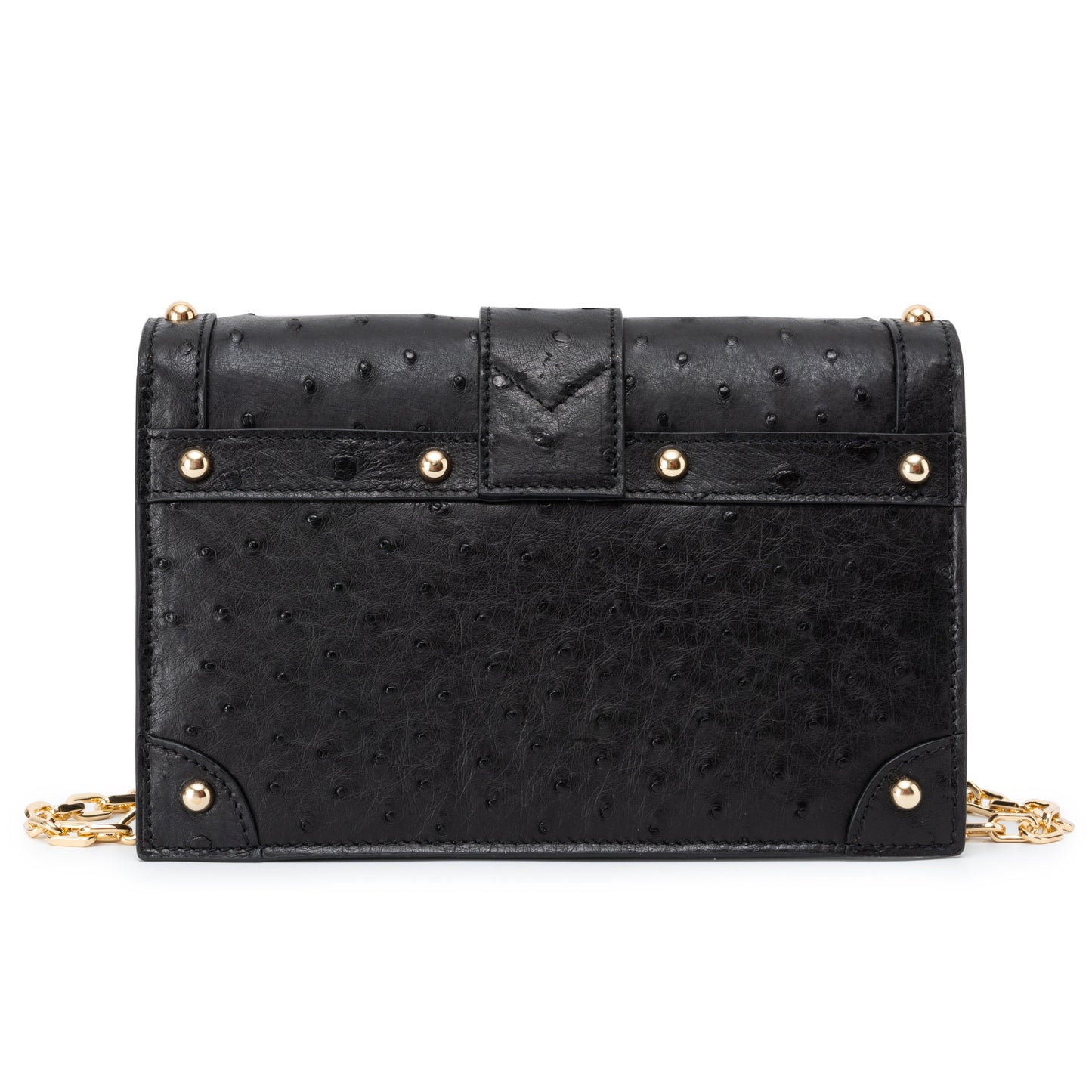 STRANTON BLACK OSTRICH BAG