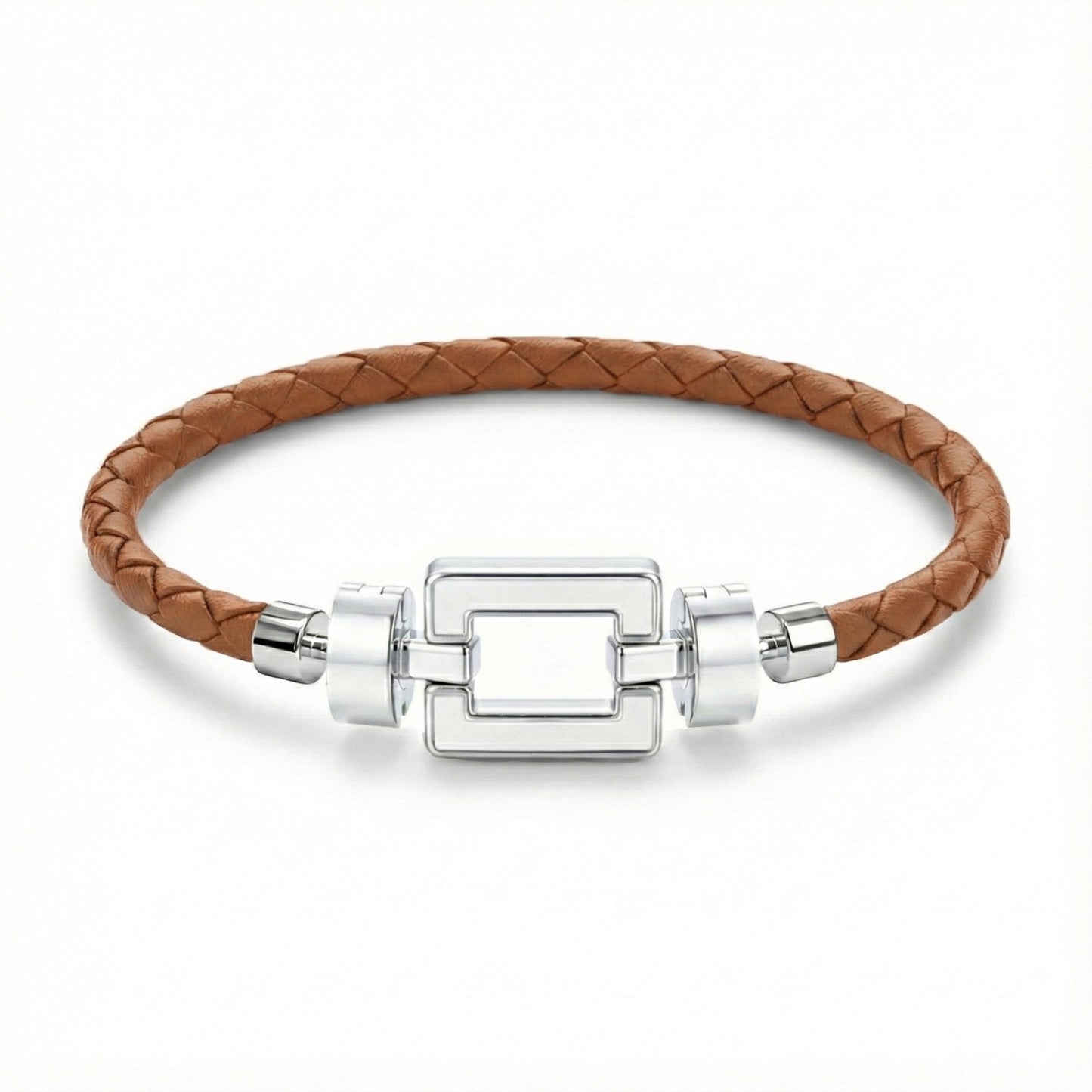 OPUS Metier D’art  925 White Enamel with Red Calf Bracelet