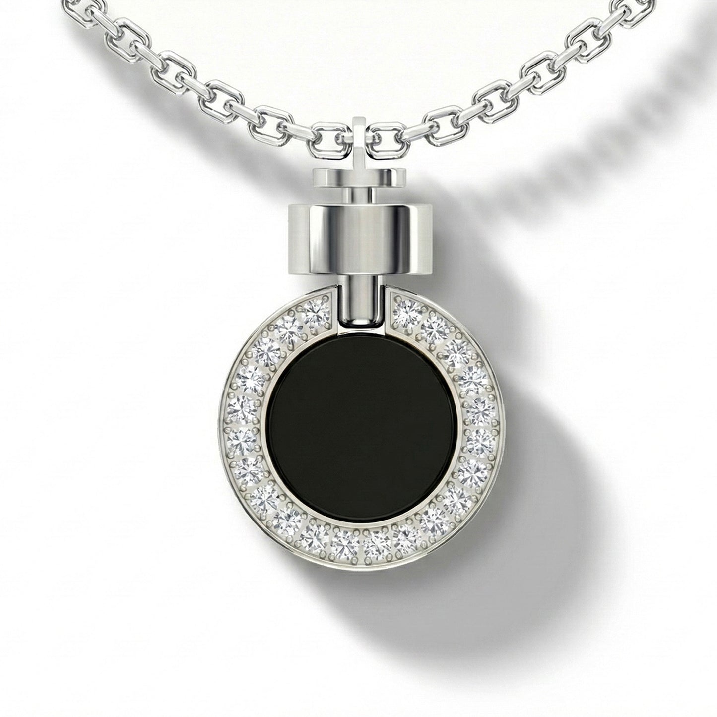 1889 Pave Gemstone 18-carat White Gold Pendant & Necklace