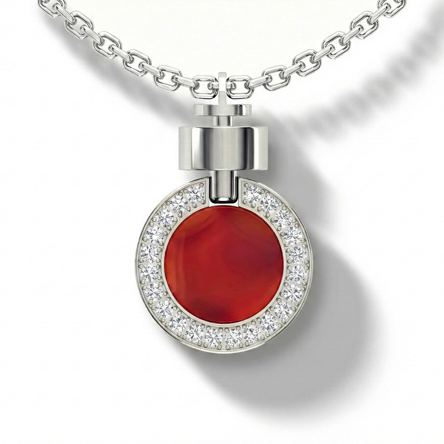 1889 Pave Gemstone 18-carat White Gold Pendant & Necklace