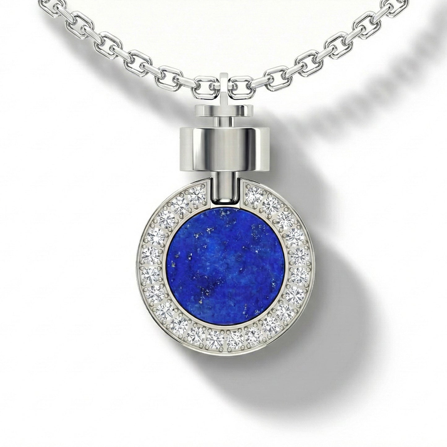 1889 Pave Gemstone 18-carat White Gold Pendant & Necklace