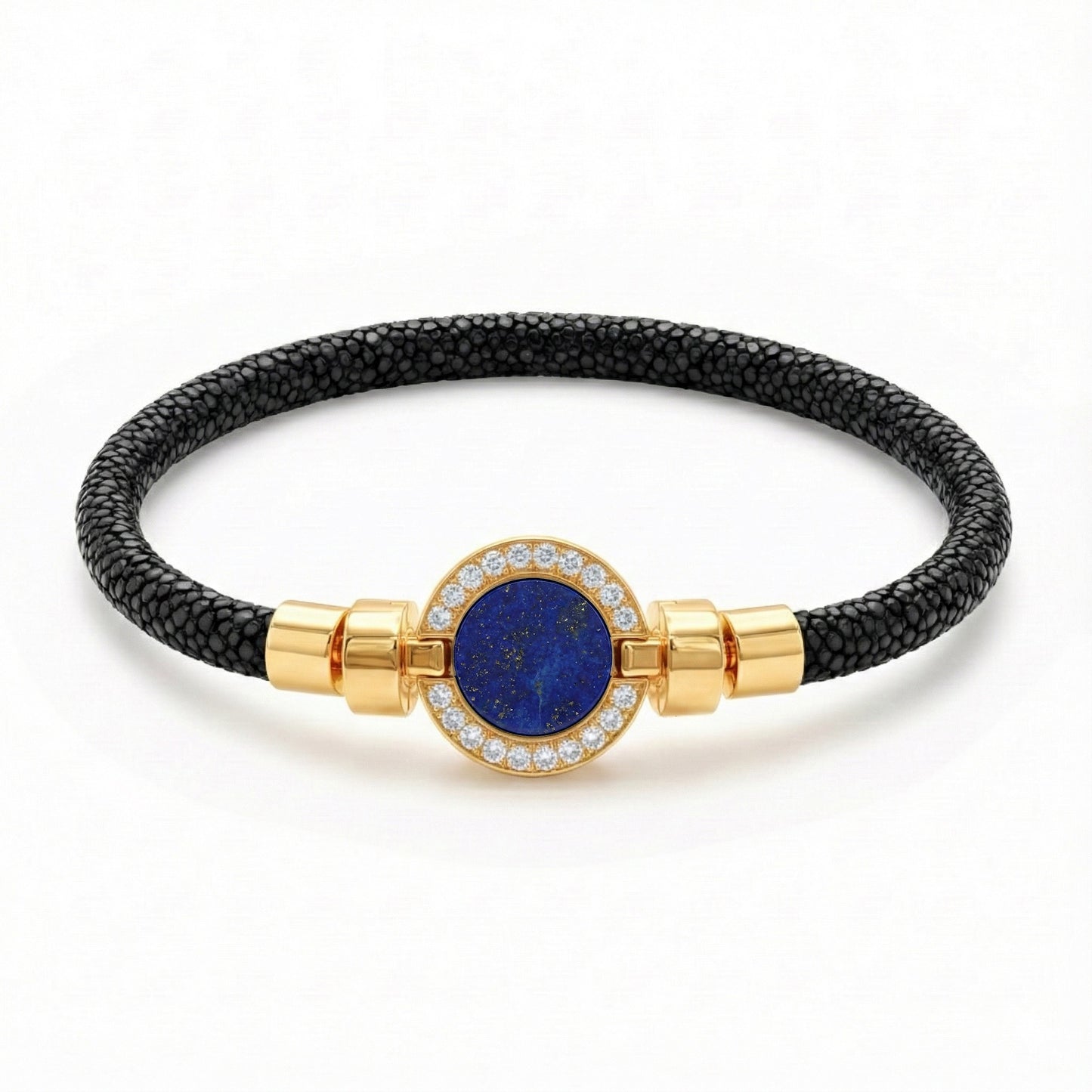 1889 Pave Collection 18-carat Gold with Stingray Leather Bracelet