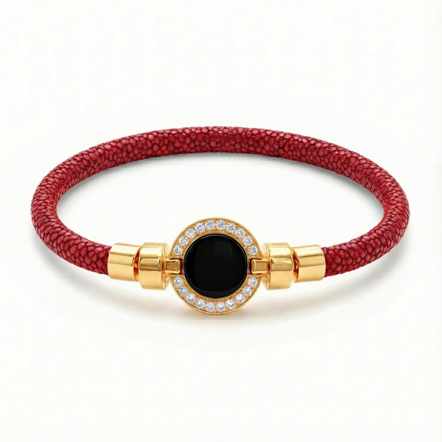 1889 Pave Collection 18-carat Gold with Stingray Leather Bracelet
