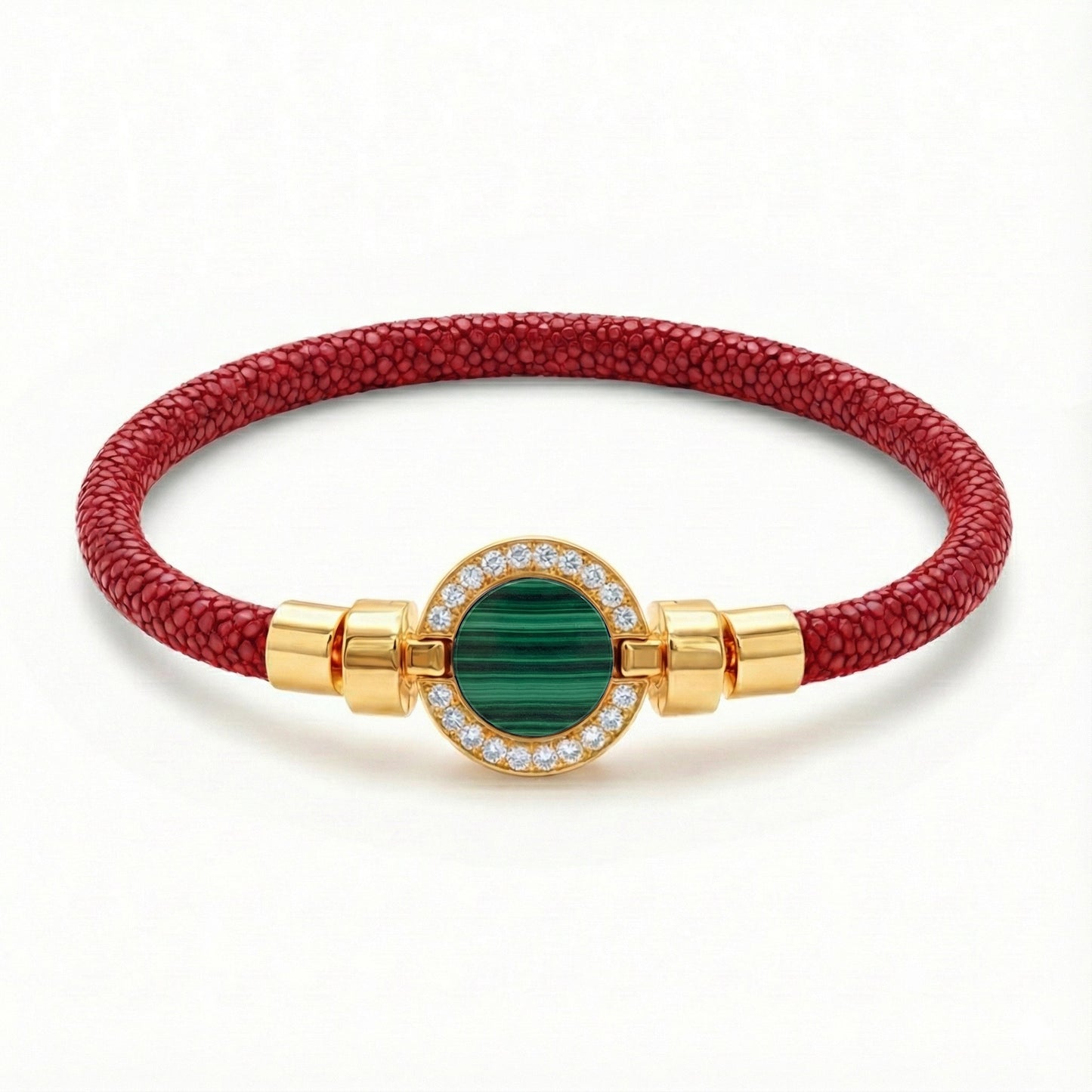 1889 Pave Collection 18-carat Gold with Stingray Leather Bracelet