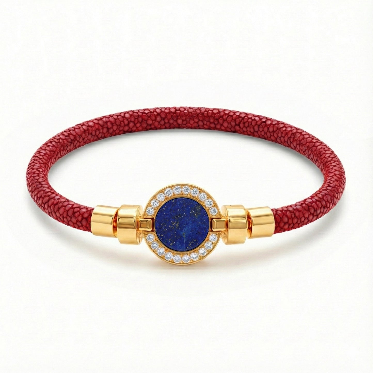 1889 Pave Collection 18-carat Gold with Stingray Leather Bracelet