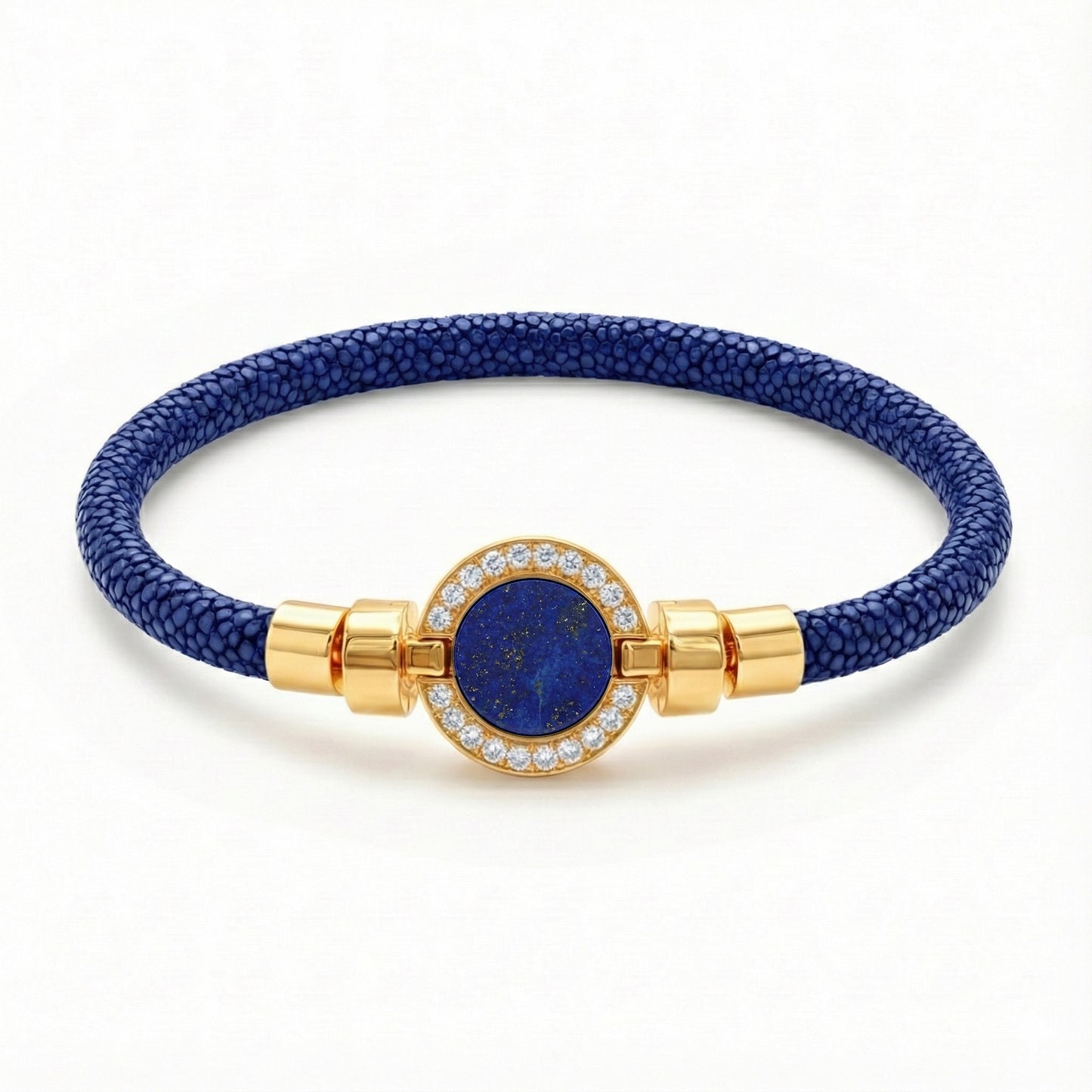 1889 Pave Collection 18-carat Gold with Stingray Leather Bracelet