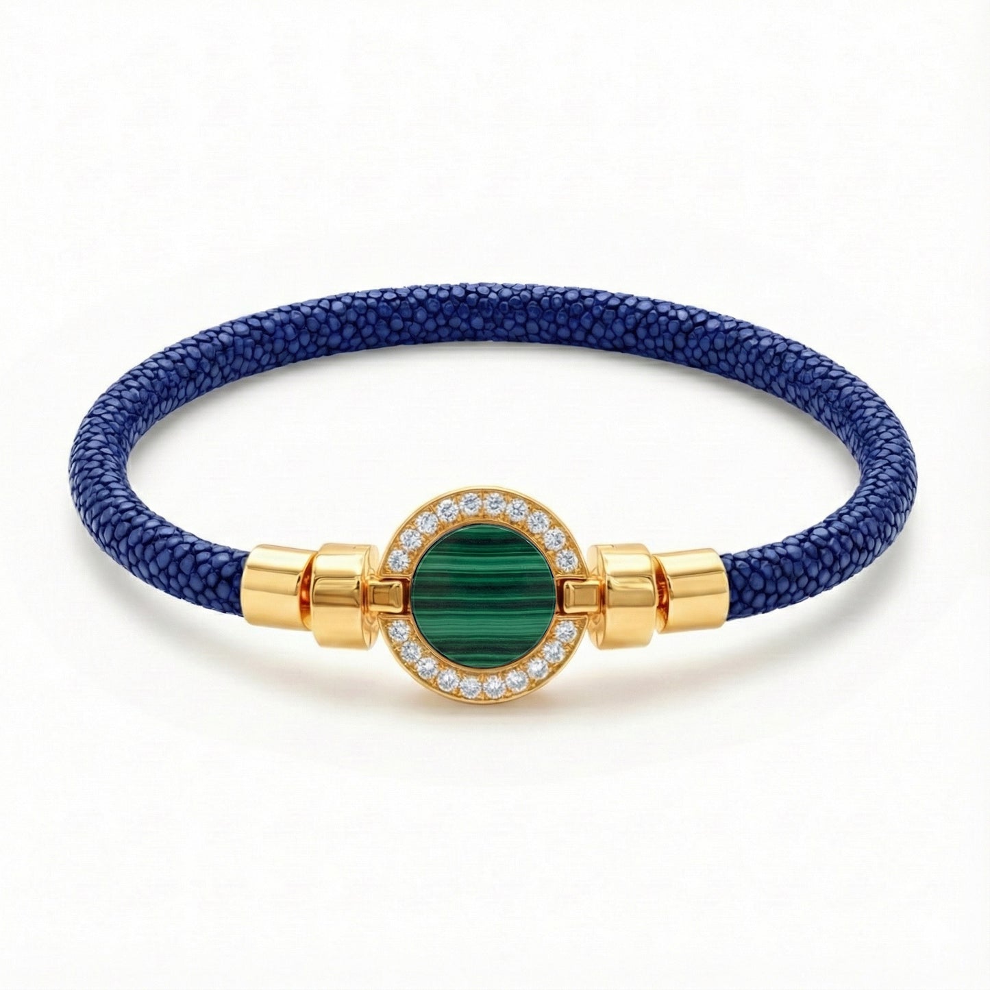 1889 Pave Collection 18-carat Gold with Stingray Leather Bracelet