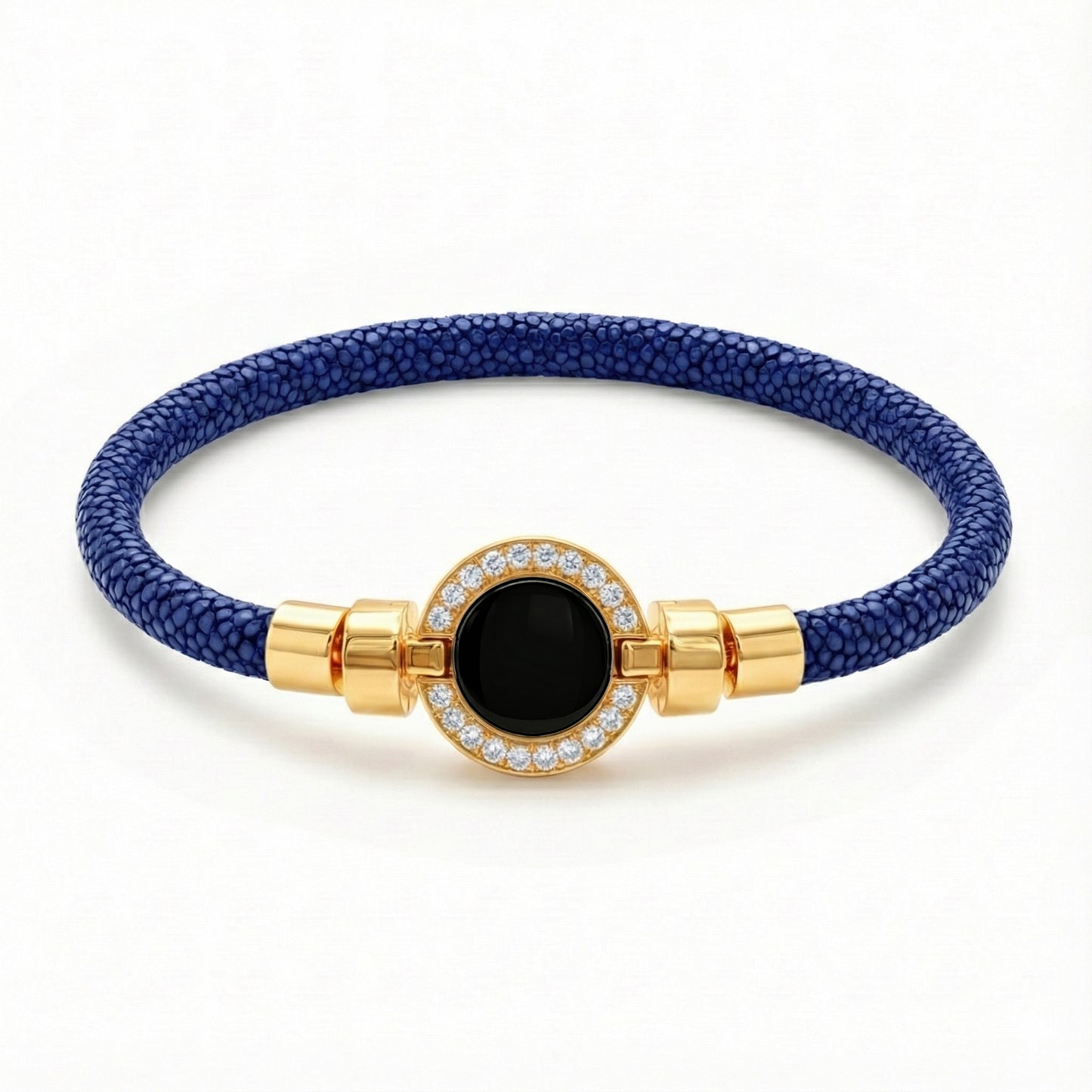 1889 Pave Collection 18-carat Gold with Stingray Leather Bracelet