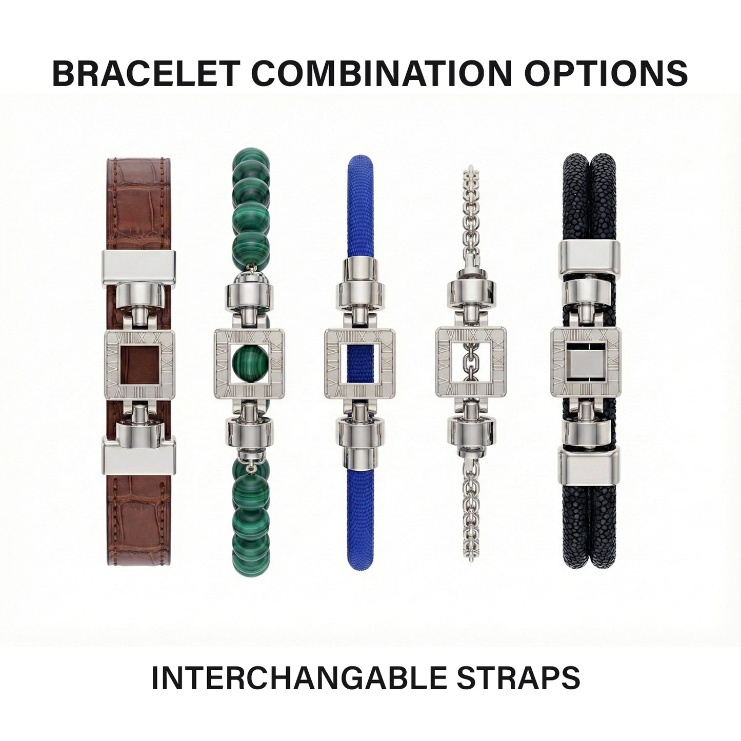 Regalia S S01 925 with Italian Weaved Leather Bracelet