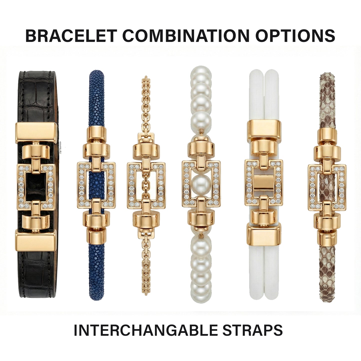 オーパス パヴェ 18 カラット 6mm ジェムストーン ブレスレット