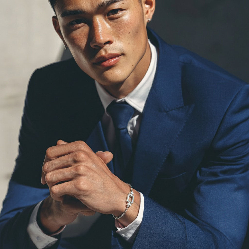 Opus Classic 925シルバーチェーンリンクブレスレット