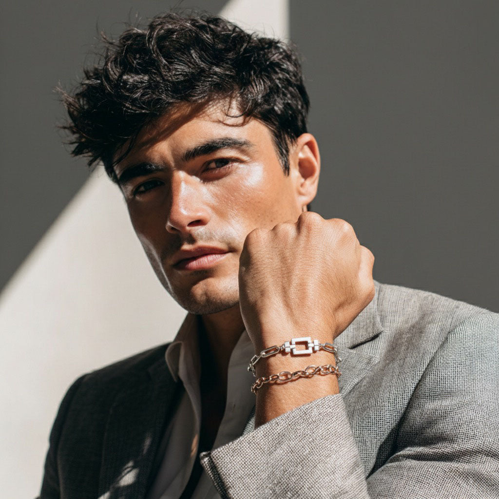 Opus Classic 925シルバーチェーンリンクブレスレット