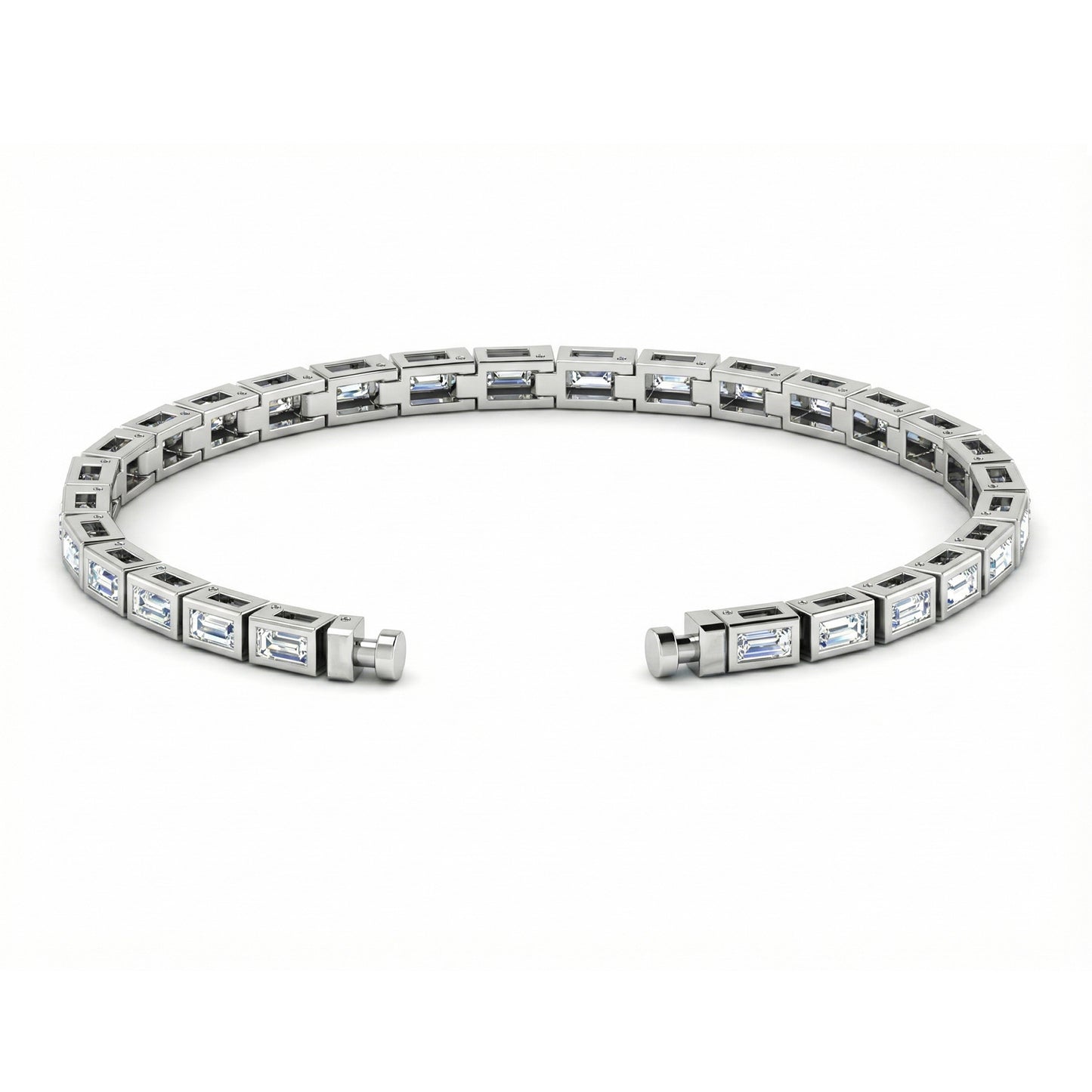 レガリア プラチナ PT950 バゲットダイヤモンド エタニティブレスレット