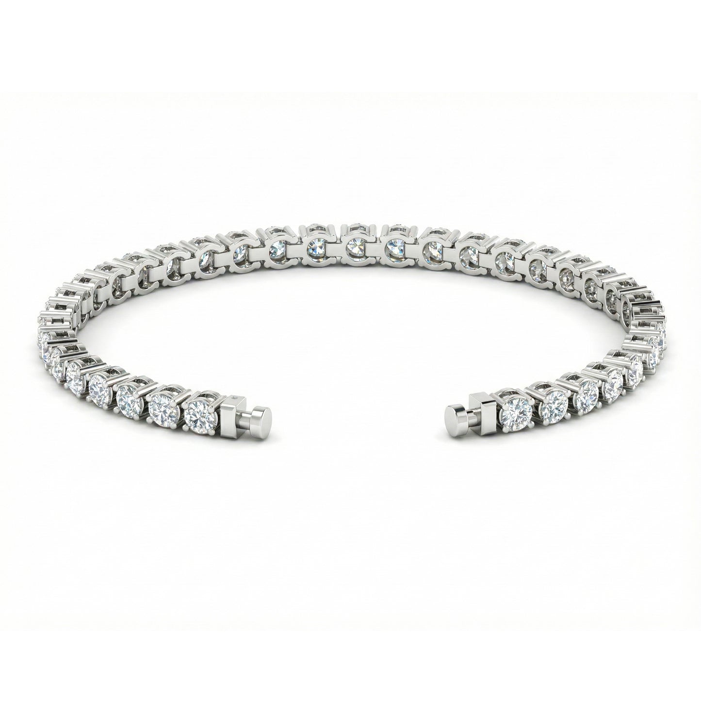 Regalia Platinum PT950 Round Diamond Eternity Bracelet