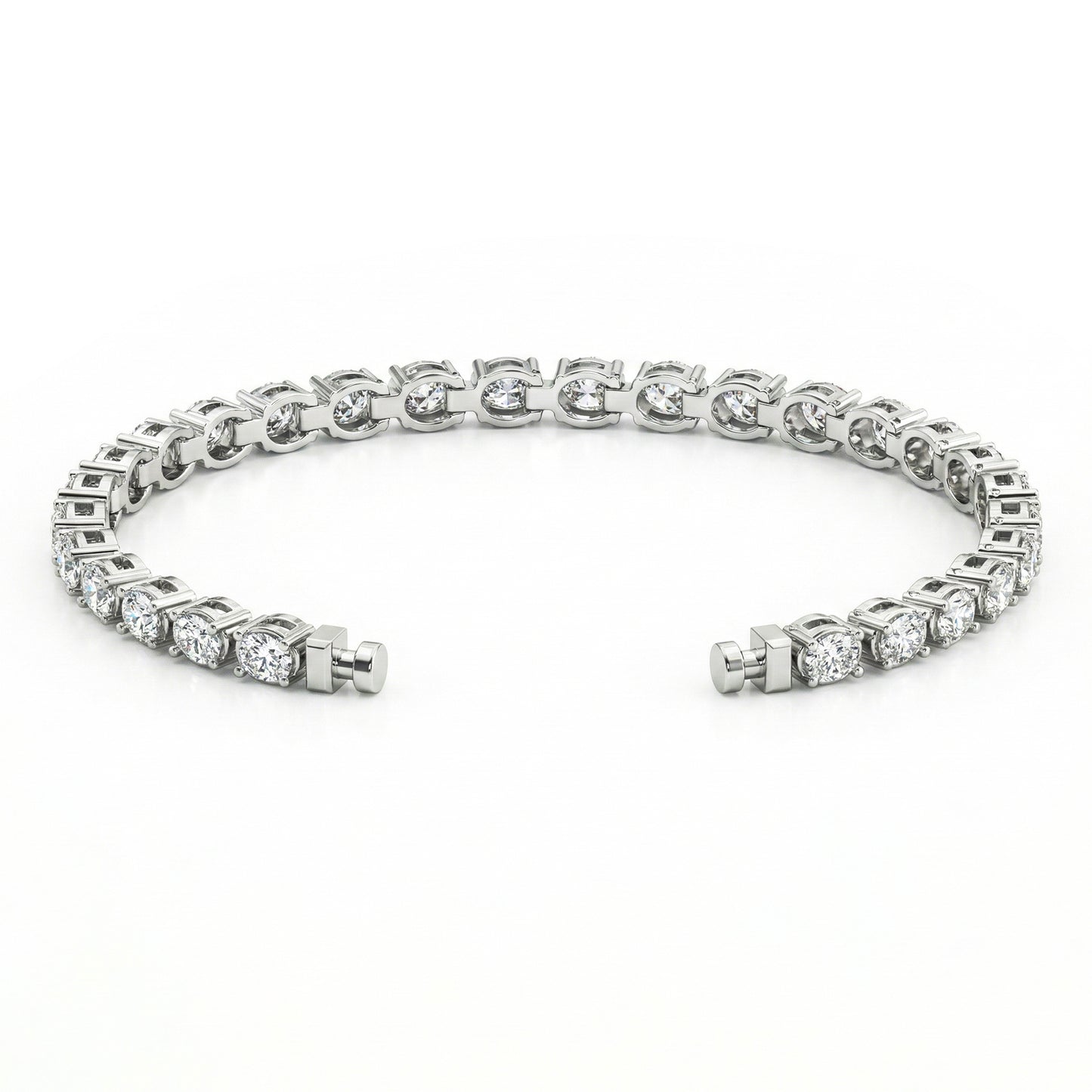 Regalia Platinum PT950 Oval Diamond Eternity Bracelet