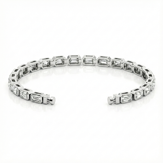Regalia Platinum PT950 Octagon Diamond Eternity Bracelet