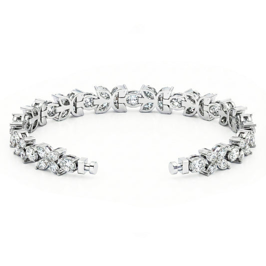 Regalia Platinum PT950 Flora L Diamond Eternity Bracelet