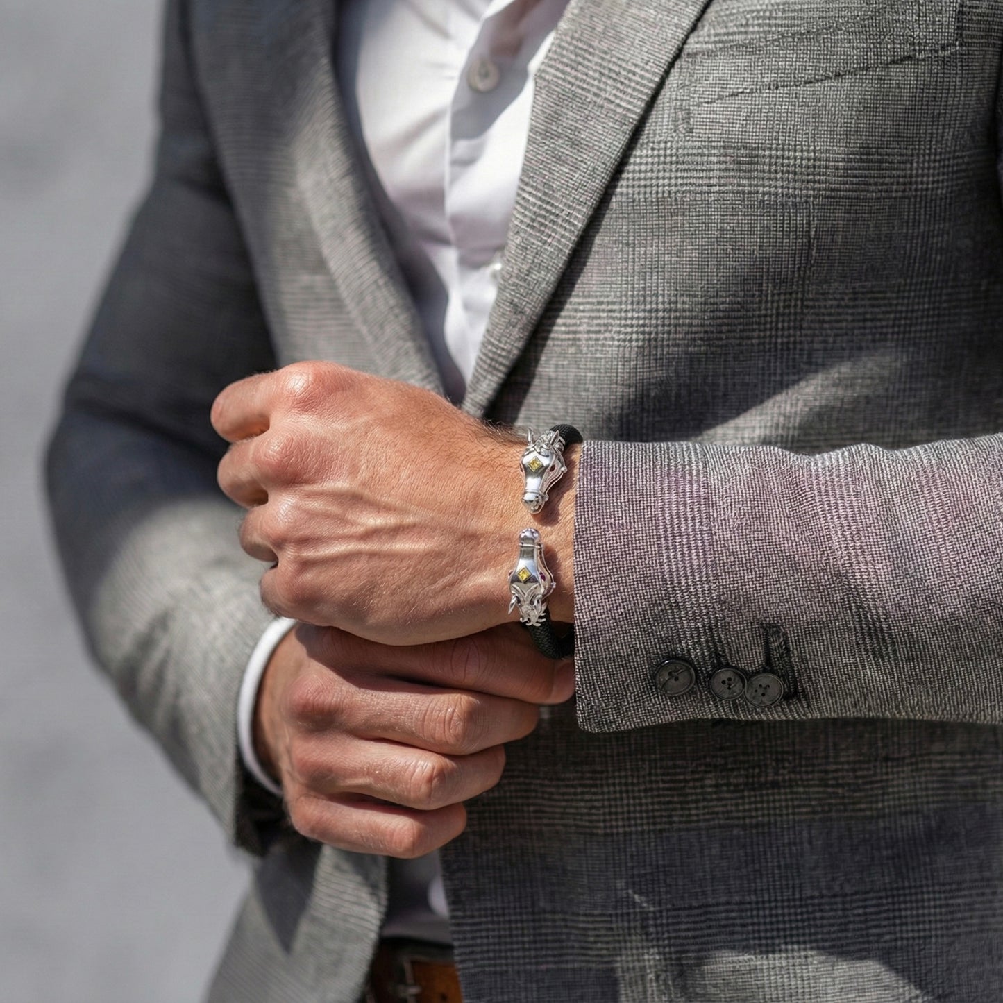 Caval 925 Yellow Sapphire & Ruby Stingray Bracelet