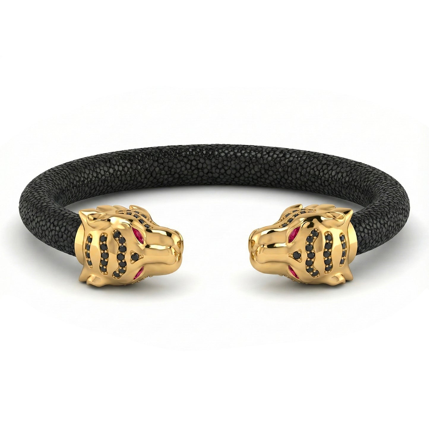 Tiger S 925 Black Spinel & Ruby Stingray Bracelet