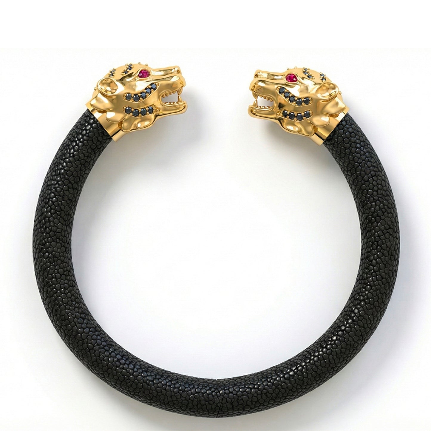 Tiger S 925 Black Spinel & Ruby Stingray Bracelet