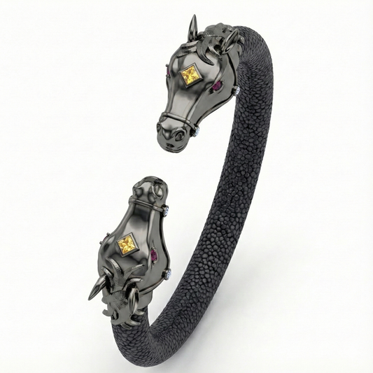 Caval 925 Yellow Sapphire & Ruby Stingray Bracelet